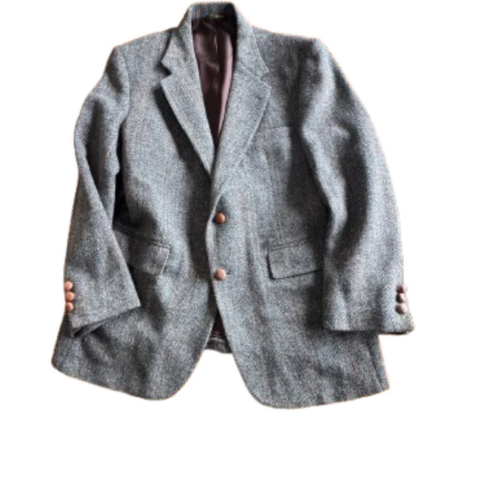 British Classics Harris Tweed 100% Wool Men's Blazer Made In The Usa 40r (Mb002)
